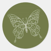 Filigree Butterfly Sticker (Voorkant)