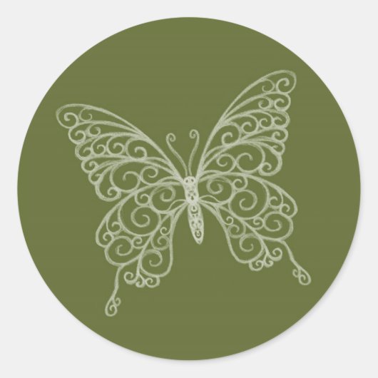 Filigree Butterfly Sticker (Voorkant)