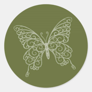 Filigree Butterfly Sticker