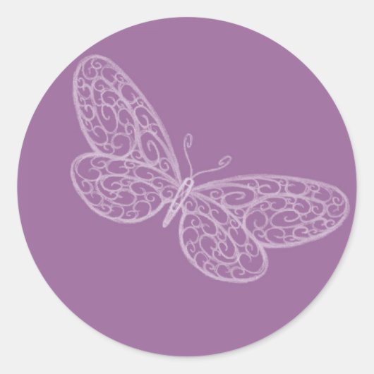 Filigree Butterfly Sticker (Voorkant)