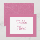 Filigree Butterfly Table Number (roze) Briefkaart (Voorkant / Achterkant)