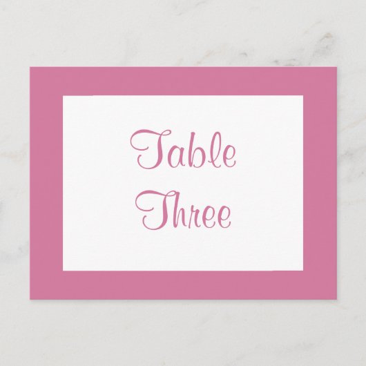 Filigree Butterfly Table Number (roze) Briefkaart (Voorkant)