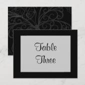 Filigree Butterfly Table Number (zwart) Briefkaart (Voorkant / Achterkant)