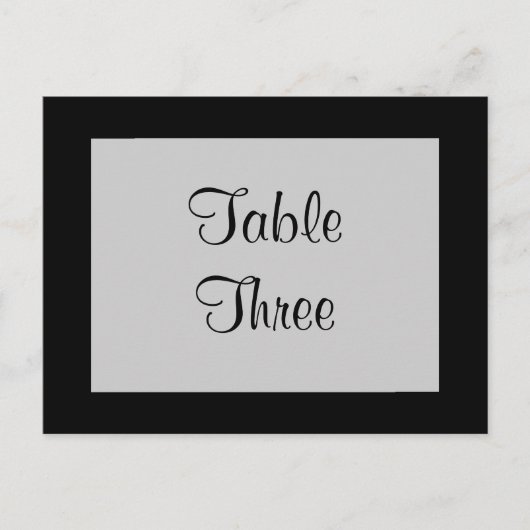 Filigree Butterfly Table Number (zwart) Briefkaart (Voorkant)