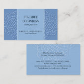 Filigree Cerulean Elegance Visitekaartje (Voorkant / Achterkant)