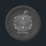 Filigree Chalkboard Herfst Pumpkin Autumn Herfst P Papieren Bordje<br><div class="desc">Filigree Chalkboard Herfst Pumpkin Autumn Herfst Party Borden. Pas aan met om het even welke tekst. Overeenkomende objecten zijn beschikbaar.</div>