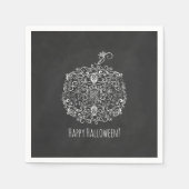 Filigree Chalkboard Herfst Pumpkin Autumn Herfst P Servet (Voorkant)