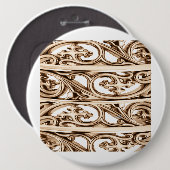 Filigree Cross Design Pattern Ronde Button 6,0 Cm (Voorkant /achterkant)