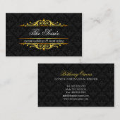 Filigree en Damask Event Planner Visitekaartje (Voorkant / Achterkant)