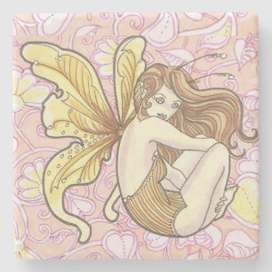 Filigree Fairy Cartoon Fantasy Art Stone Onderzett Stenen Onderzetter