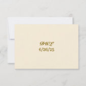 Filigree Fleur Wedding RSVP Card (Achterkant)