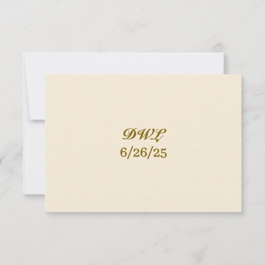 Filigree Fleur Wedding RSVP Card (Achterkant)