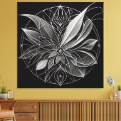Filigree Floral Mandala Canvas Afdruk (Insitu (Woonkamer))