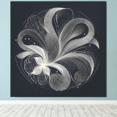 Filigree Flow Circle Canvas Afdruk (Insitu (Houten vloer))