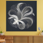 Filigree Flow Circle Canvas Afdruk (Insitu (Woonkamer))