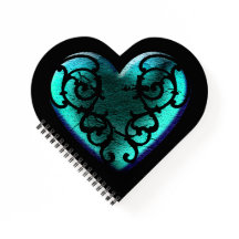 Filigree Goth Ijsblauw Hart