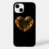 Filigree Gothic Gold Heart Case-Mate iPhone Case (Achterkant)