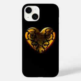 Filigree Gothic Gold Heart Case-Mate iPhone Case