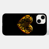 Filigree Gothic Gold Heart Case-Mate iPhone Case (Achterkant (horizontaal))