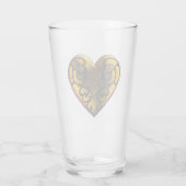 Filigree Gothic Gold Heart Glas (Achterkant)