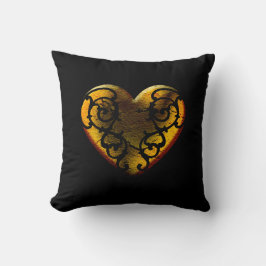 Filigree Gothic Gold Heart Kussen