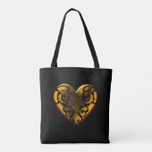 Filigree Gothic Gold Heart Tote Bag (Achterkant)