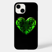 Filigree Gothic Green Heart Case-Mate iPhone Case (Achterkant)