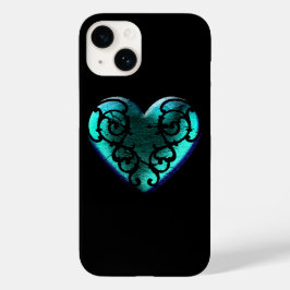 Filigree Gothic Ice Blue Heart Case-Mate iPhone Case