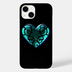 Filigree Gothic Ice Blue Heart Case-Mate iPhone Case