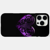 Filigree Gothic Paars Heart Case-Mate iPhone Case (Achterkant (horizontaal))