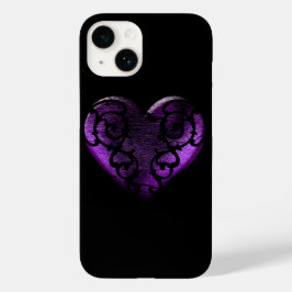 Filigree Gothic Paars Heart Case-Mate iPhone Case