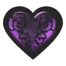 Filigree Gothic Paars Heart