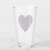 Filigree Gothic Paarse hart glas Cup (Achterkant)