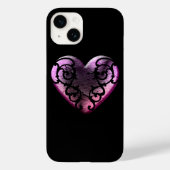 Filigree Gothic Pink Heart Case-Mate iPhone Case (Achterkant)
