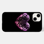 Filigree Gothic Pink Heart Case-Mate iPhone Case (Achterkant (horizontaal))