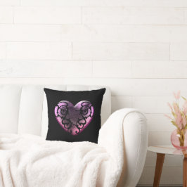 Filigree Gothic Pink Heart Sierkussen