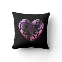 Filigree Gothic Pink Heart Sierkussen