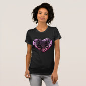 Filigree Gothic Pink Heart T-shirt (Voorkant volledig)