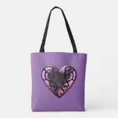 Filigree Gothic Pink Heart Tote Bag (Achterkant)