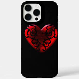 Filigree Gothic Red Heart iPhone 16 Pro Max Hoesje