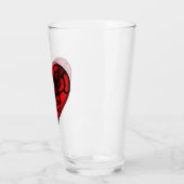 Filigree Gothic Red Heart Glass Cup Glas (Links)
