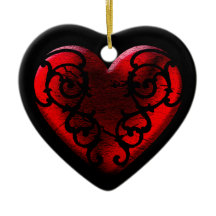 Filigree Gothic Red Heart