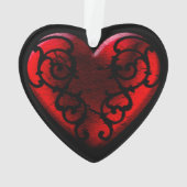 Filigree Gothic Red Heart Ornament (achterkant)