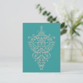filigree groen briefkaart (Staand voorkant)