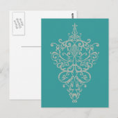 filigree groen briefkaart (Voorkant / Achterkant)