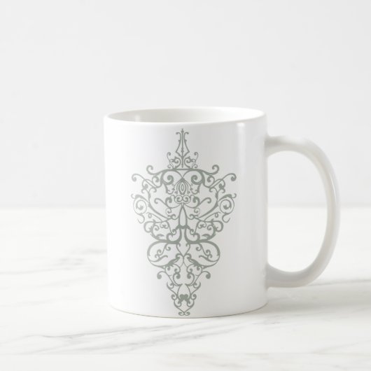 filigree groen koffiemok (Rechts)