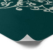 filigree groen poster (Hoek)