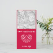 Filigree Heart Feestdagenkaart (Staand voorkant)