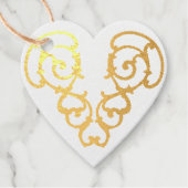 Filigree Heart Folie Favor Tag (Voorkant)
