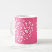 Filigree Heart Koffiemok (Voorkant links)